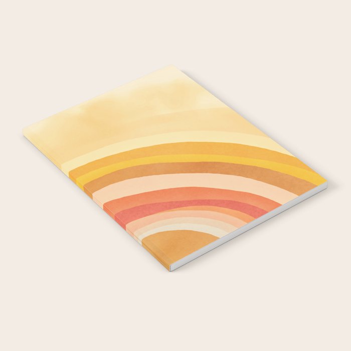Whimsy Boho Rainbow Ombre Orange Yellow Notebook Gallery Image 1