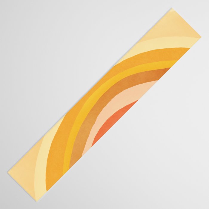 Whimsy Boho Rainbow Ombre Orange Yellow Table Runner Gallery Image 3