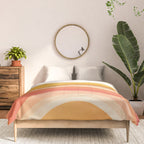 Whimsy Boho Rainbow Ombre Orange Yellow Comforter Gallery Image 3