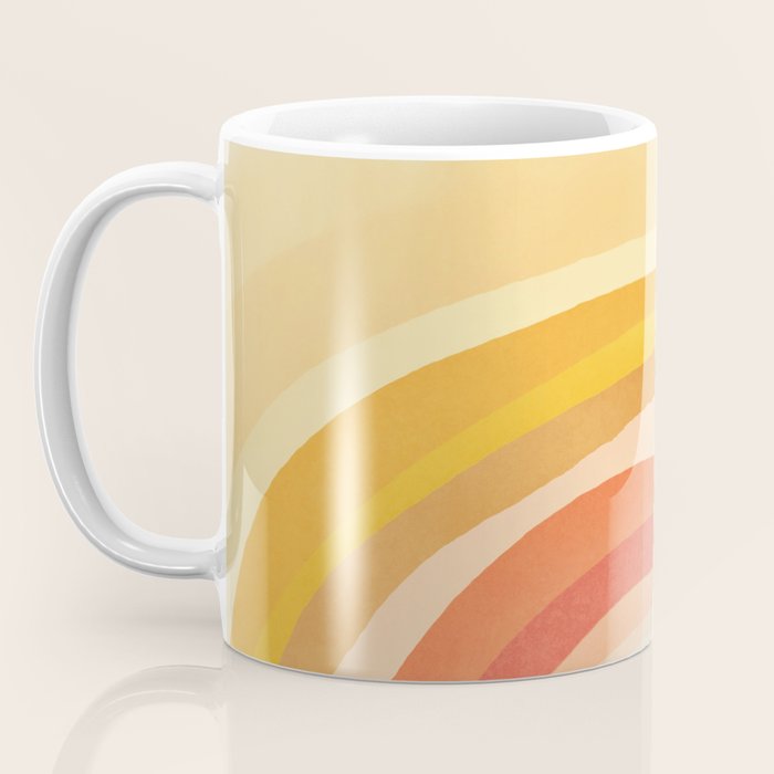 Whimsy Boho Rainbow Ombre Orange Yellow Coffee Mug Gallery Image 3