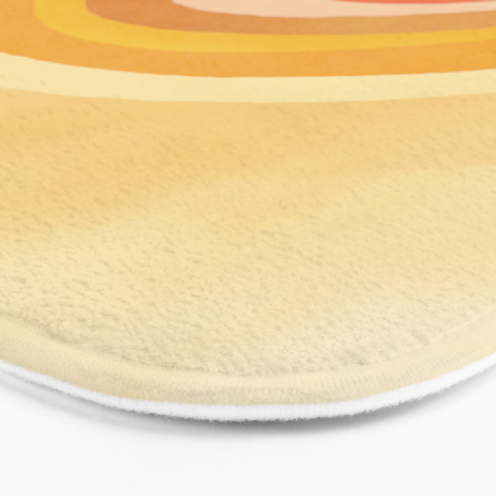 Whimsy Boho Rainbow Ombre Orange Yellow Bath Mat Gallery Image 3