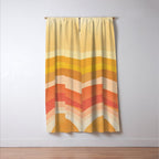 Whimsy Boho Rainbow Ombre Orange Yellow Window Curtain Gallery Image 3