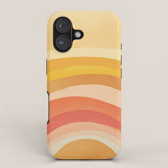 Whimsy Boho Rainbow Ombre Orange Yellow iPhone Case Gallery Image 1