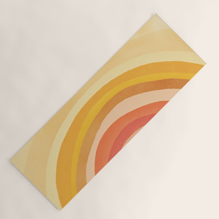 Whimsy Boho Rainbow Ombre Orange Yellow Yoga Mat Gallery Image 1