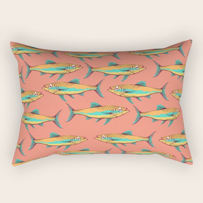 Mackerel Pattern Rectangular Pillow Gallery Image 2