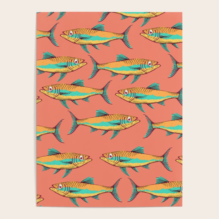 Mackerel Pattern Poster Gallery Image 1