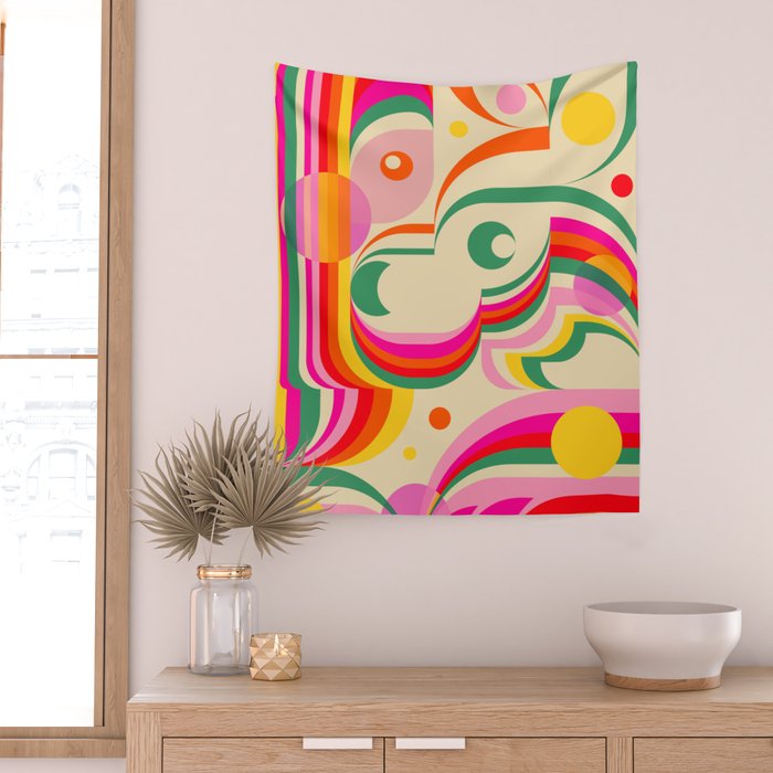 Girl and Puppy Wall Tapestry Gallery Image 2