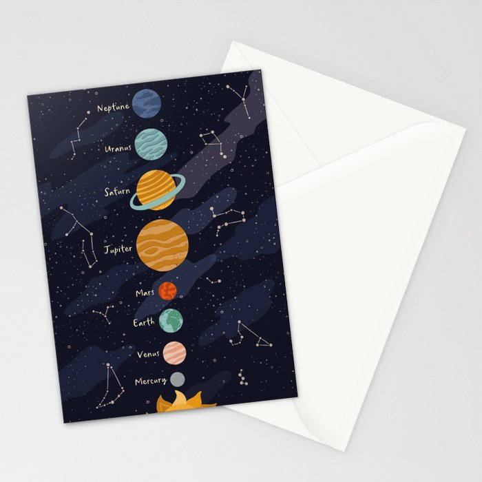 Solar system for kids Stationery Card Gallery Image 2