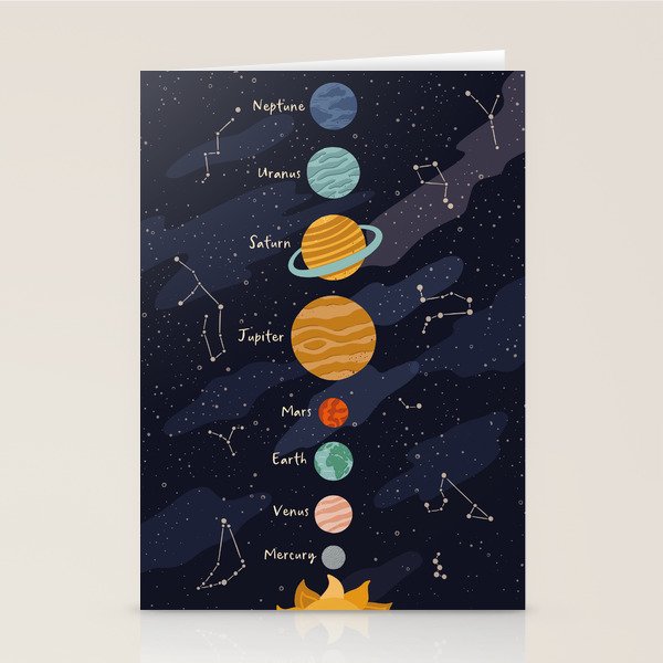 Solar system for kids Stationery Card Gallery Image 2