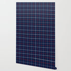 Navy Red White Tattersall Wallpaper Gallery Image 2
