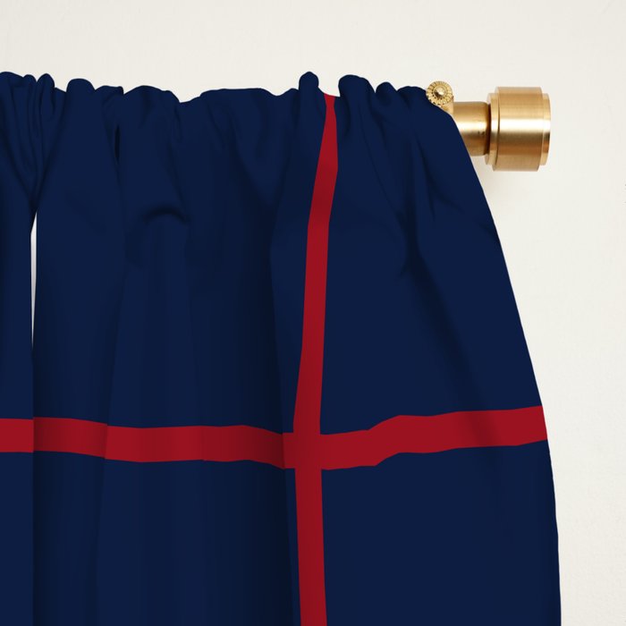 Navy Red White Tattersall Window Curtain Gallery Image 2