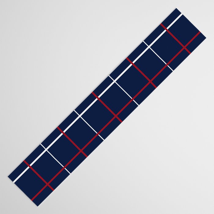 Navy Red White Tattersall Table Runner Gallery Image 3