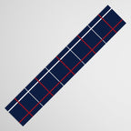 Navy Red White Tattersall Table Runner Gallery Image 3