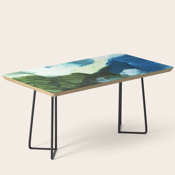 bluegreen brushstrokes Coffee Table Gallery Image 1