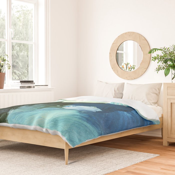 bluegreen brushstrokes Duvet Cover Gallery Image 2