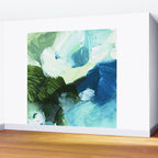 bluegreen brushstrokes Wall Mural Gallery Image 2