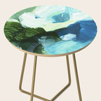 bluegreen brushstrokes Side Table Gallery Image 2