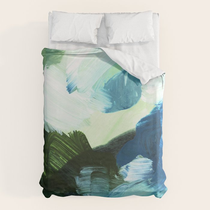 bluegreen brushstrokes Duvet Cover Gallery Image 6