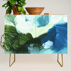 bluegreen brushstrokes Credenza Gallery Image 1