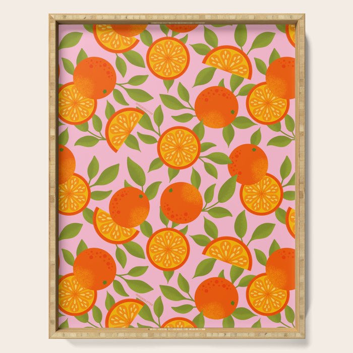 Orange Pattern - Amalfi Coast Cocktails Serving Tray Gallery Image 1