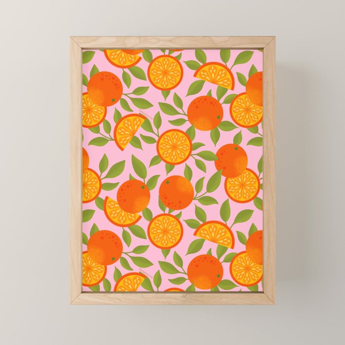 Orange Pattern - Amalfi Coast Cocktails Mini Art Print Gallery Image 1