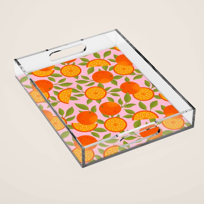Orange Pattern - Amalfi Coast Cocktails Acrylic Tray Gallery Image 1
