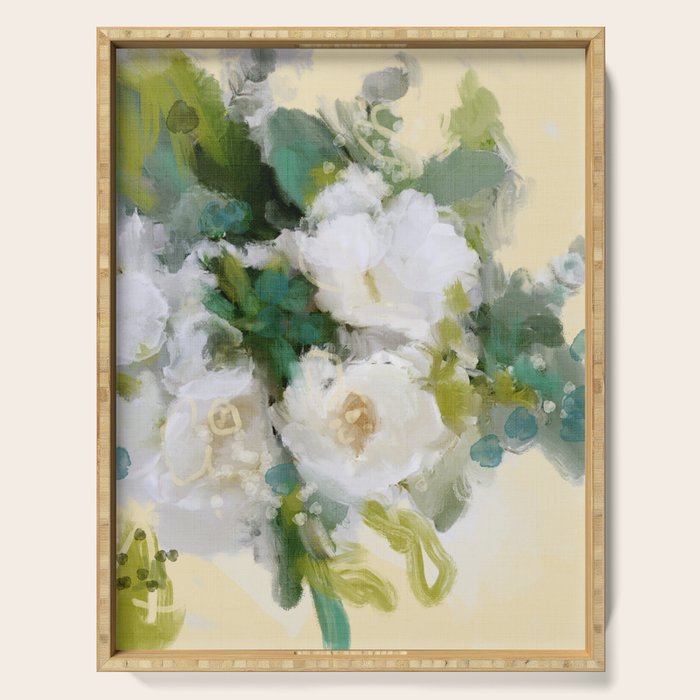 floral abstract 2 22 Serving Tray Gallery Image 1