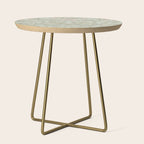 Ivy Morris Sage Green Floral Damask with Climbing Vines Side Table Gallery Image 1