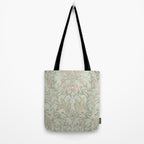 Ivy Morris Sage Green Floral Damask with Climbing Vines Tote Bag Gallery Image 2