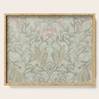 Ivy Morris Sage Green Floral Damask with Climbing Vines Serving Tray Gallery Image 1