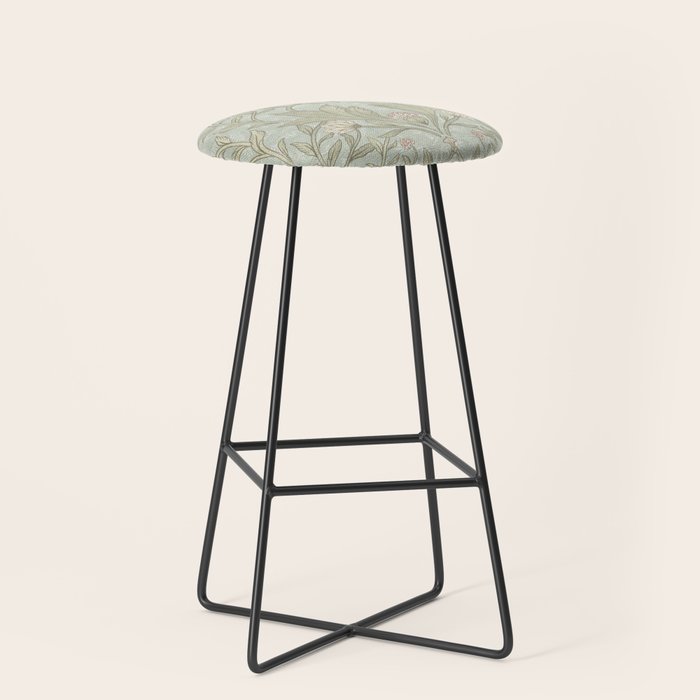 Ivy Morris Sage Green Floral Damask with Climbing Vines Stool Gallery Image 1