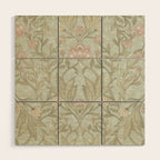 Ivy Morris Sage Green Floral Damask with Climbing Vines Wood Wall Art Gallery Image 1