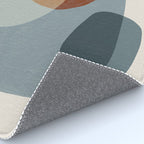 Abstract Shapes Gray Pink Rust Rug Gallery Image 4