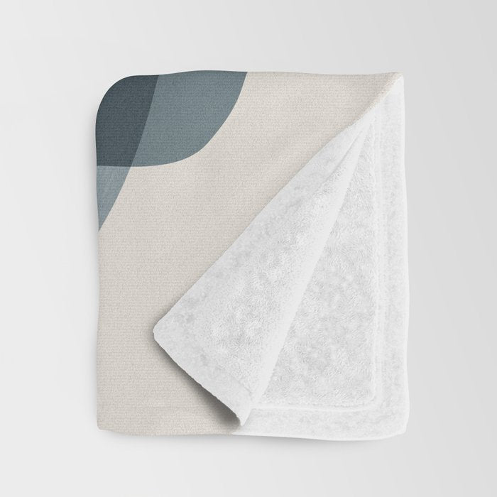 Abstract Shapes Gray Pink Rust Throw Blanket Gallery Image 3