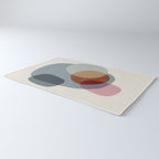 Abstract Shapes Gray Pink Rust Rug Gallery Image 3