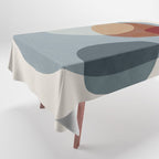 Abstract Shapes Gray Pink Rust Tablecloth Gallery Image 1