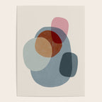 Abstract Shapes Gray Pink Rust Poster Gallery Image 4