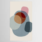 Abstract Shapes Gray Pink Rust Tablecloth Gallery Image 2