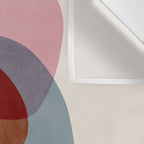 Abstract Shapes Gray Pink Rust Wall Tapestry Gallery Image 3