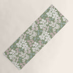 Soft meadow blooms - dusty mint, cream and pink floral pattern Yoga Mat Gallery Image 1