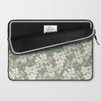 Soft meadow blooms - dusty mint, cream and pink floral pattern Laptop Sleeve Gallery Image 2