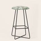 Soft meadow blooms - dusty mint, cream and pink floral pattern Stool Gallery Image 1