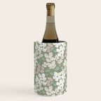 Soft meadow blooms - dusty mint, cream and pink floral pattern Wine Chiller Gallery Image 1