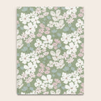 Soft meadow blooms - dusty mint, cream and pink floral pattern Notebook Gallery Image 4