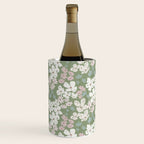 Soft meadow blooms - dusty mint, cream and pink floral pattern Wine Chiller Gallery Image 3