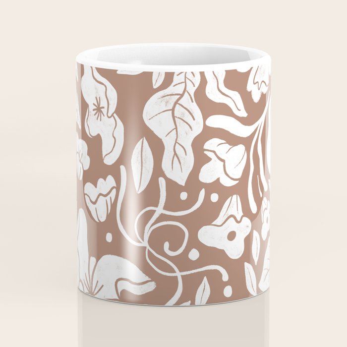 Flora, Inspired by PANTONE 17 1230 Mocha Mousse Coffee Mug Gallery Image 4