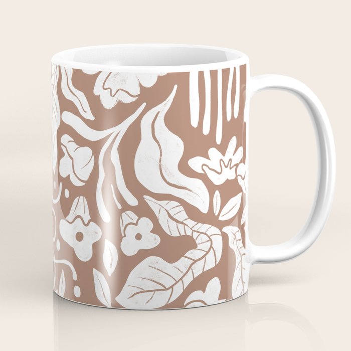 Flora, Inspired by PANTONE 17 1230 Mocha Mousse Coffee Mug Gallery Image 1