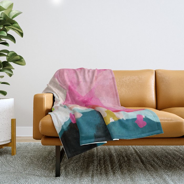 pink sky Throw Blanket Gallery Image 1