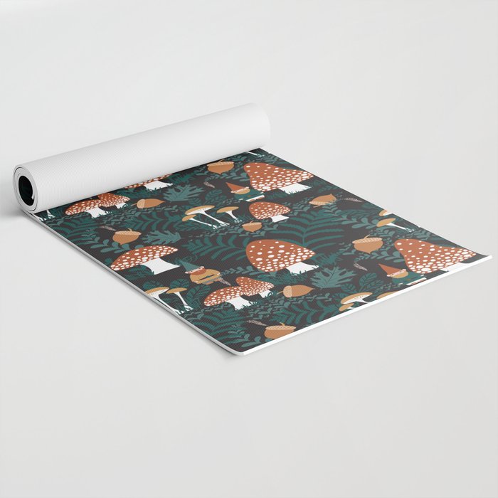 Mushroom Forest Gnomes Yoga Mat Gallery Image 2