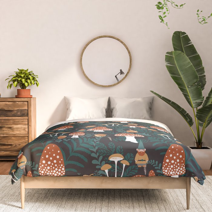 Mushroom Forest Gnomes Comforter Gallery Image 3